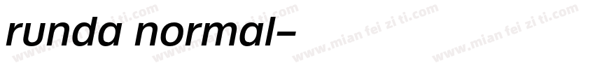 runda normal字体转换